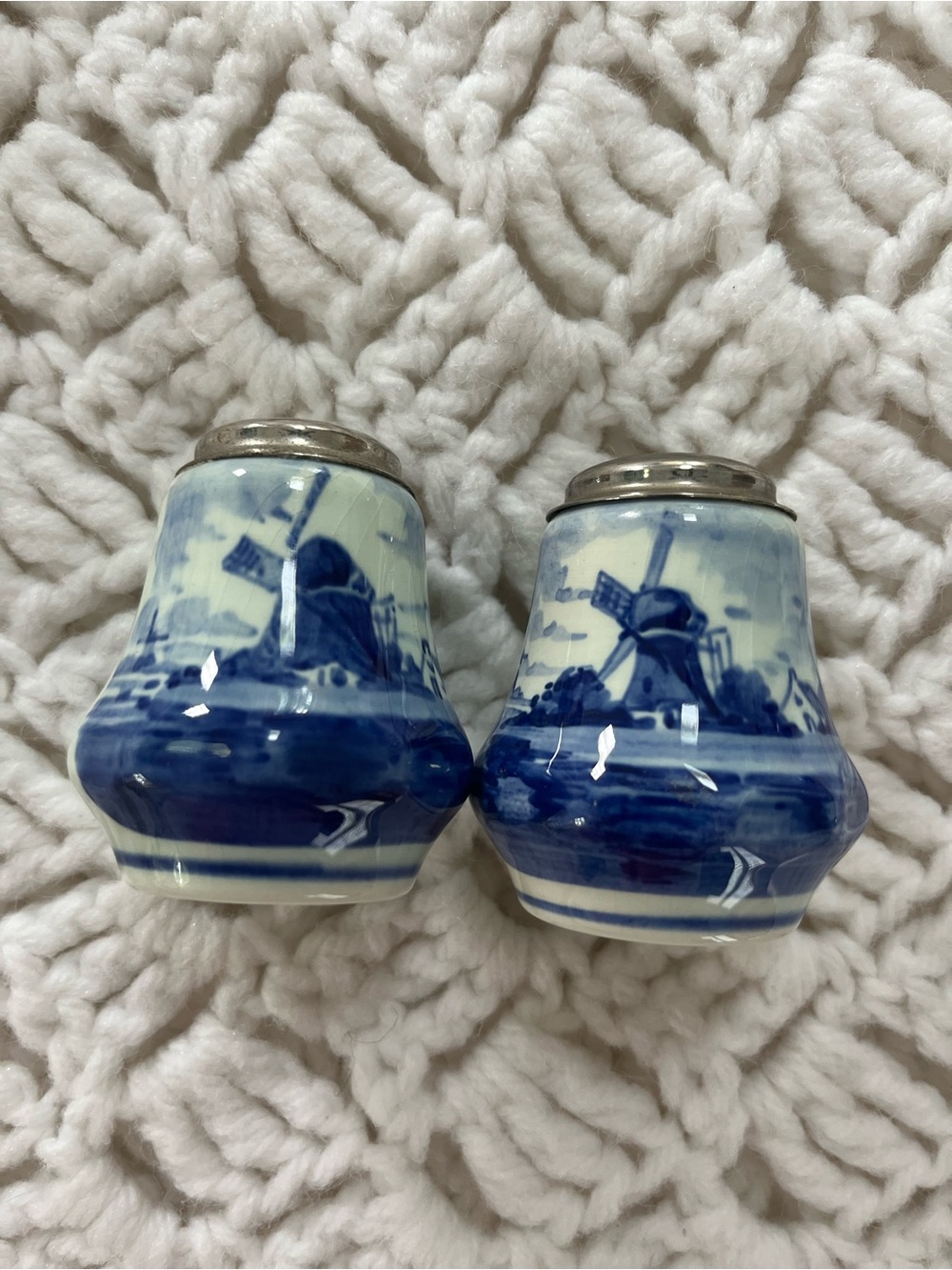 Blue and White Delft-Salt & Pepper Shakers